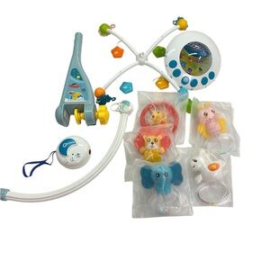 Dream Mobile Happy World Happy Dream Crib Mobile Preowned Blue/White